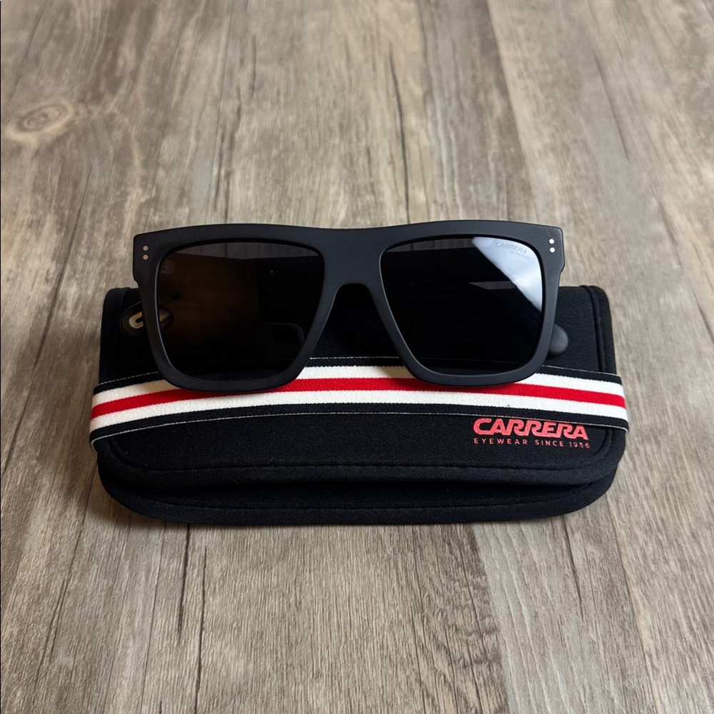 Carrera 1010/S Black Sunglasses Square Frame w Case UV Protection